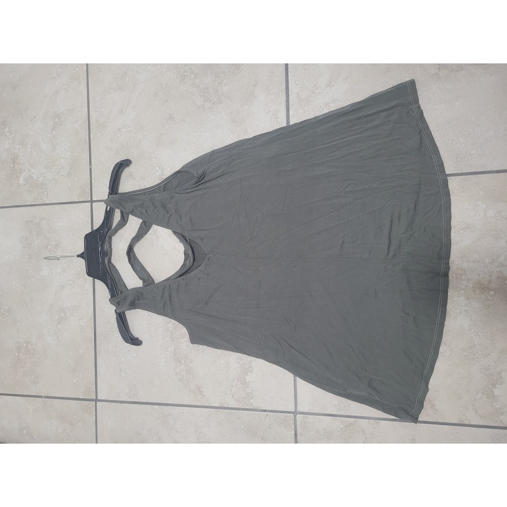 Olive Green Tank Top Sleeveless‎ Layered Casual Cute Tank Top - Picture 4 of 4